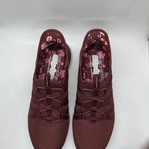 Skechers Women's Slip-ins Virtue Washable Mesh Shoes Knit Sneakers Burgundy Sz 8 - Picture 6 of 10